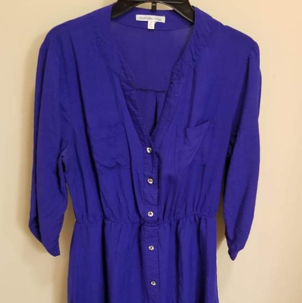 Button up knee length dress